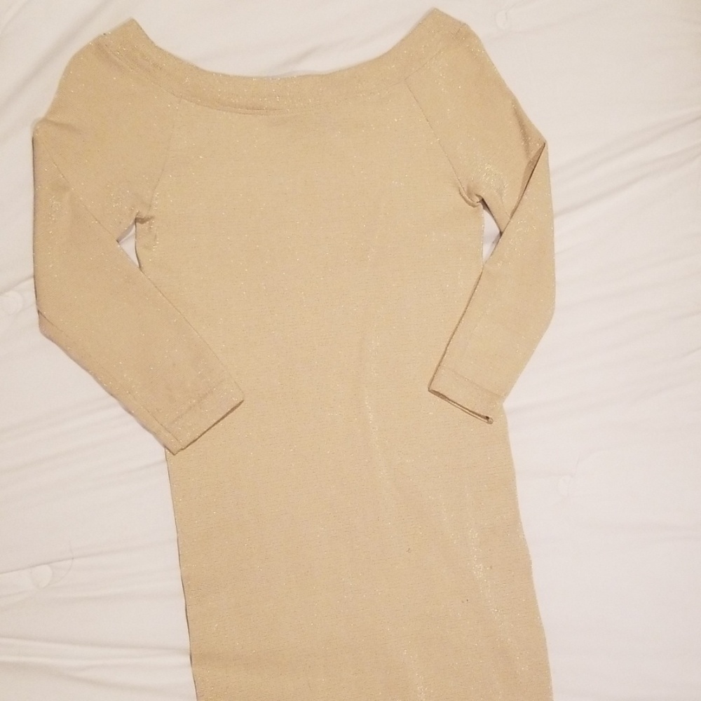 bebe off the shoulder dress